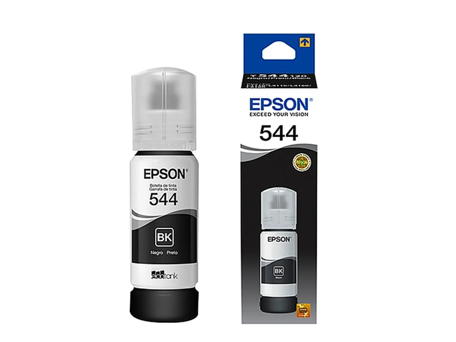 Epson 544 - 65 ml - negro - original - recarga de tinta - para EcoTank L1110, L1210, L3110, L3150, L3210, L3250, L3260, L5290