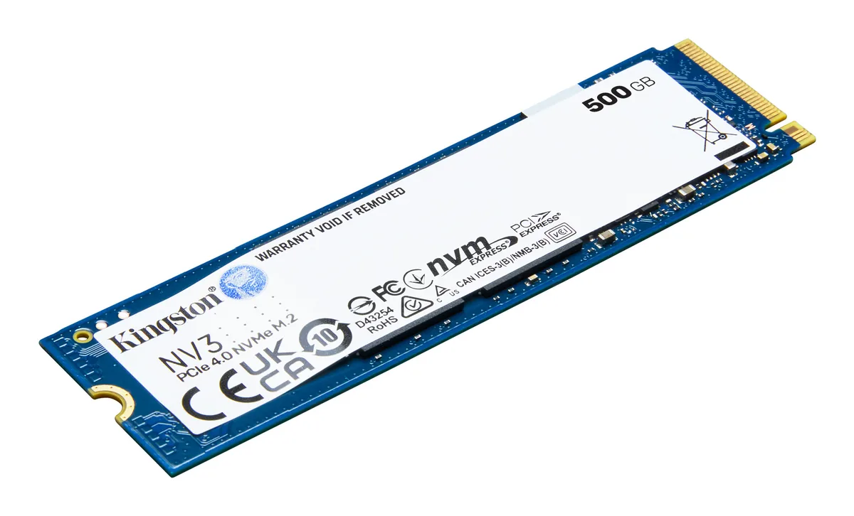 Kingston - Disco duro interno - 500 GB - Unidad de estado sólido - NV3 M.2 2280 NVMe Hasta 6000 M