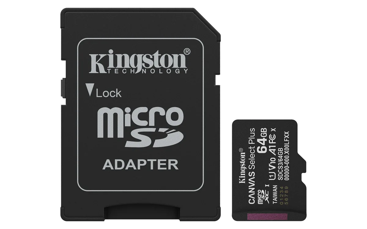 Kingston - Tarjeta de memoria flash - microSDHC - 64GB microSDXC Canvas Select P