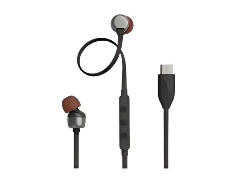 JBL TUNE 310C - Audífonos internos con micro - en oreja - cableado-USB-C-negro