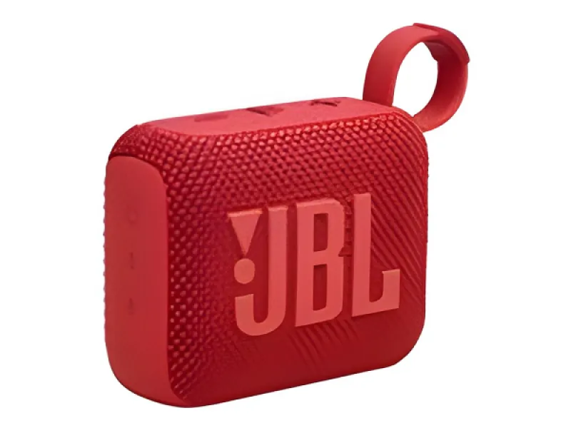 JBL Go 4 - Bocina - para uso portátil - inalámbrico-Bluetooth-controlado por aplicación - 4.2 vatios-rojo