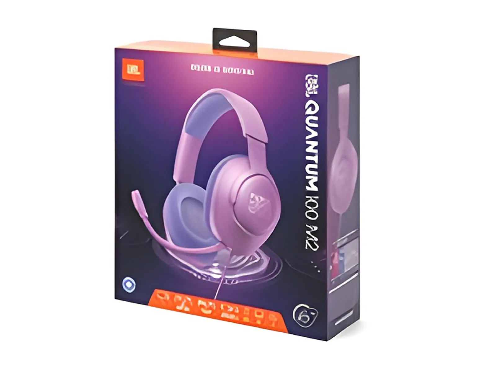 JBL Quantum 100M2 - Audífonos con diadema - Cableado - Púrpura- Respuesta de frecuencia 20 Hz - 20 kHz-Conector de 5.5mm -Tipo de micrófono Asta desmontable