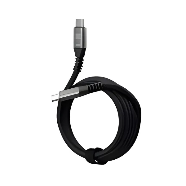 Klip Xtreme - Cable USB - 24 pines USB-C - 1,8 m - Negro - Carga rápida trenzada 100W