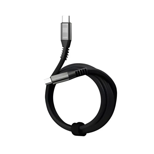 Klip Xtreme - Cable USB - 24 pines USB-C - 3 m - Negro - Carga rápida trenzada 240W