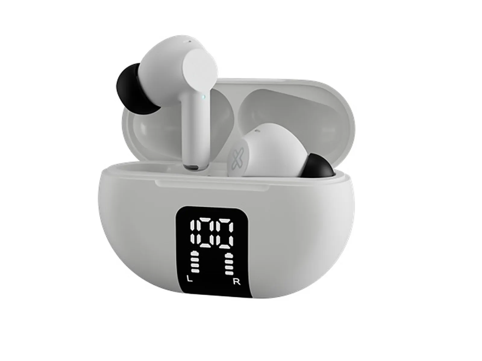 Klip Xtreme - Audífonos inalámbricos verdaderos - Para Teléfono / Para Electrónica Portátil / Para Tablet - Inalámbricos - 22Hrs ANC Blanco