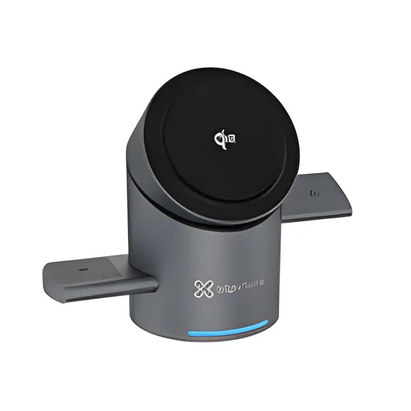 Klip Xtreme - Soporte de carga/cargador de batería - 15 Watt - 24 pin USB-C-Celular/Audífonos inalámbricos/Apple AirPods/Apple Watch-Wireless-Para Smartphones