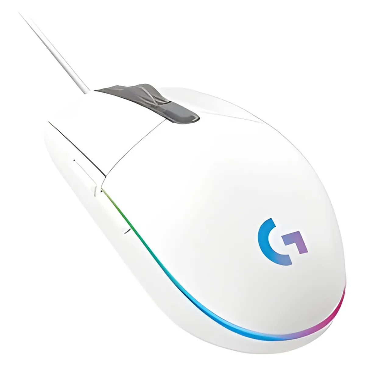Logitech Gaming Mouse G203 LIGHTSYNC - Mouse - óptico - 6 botones-cableado-USB-blanco