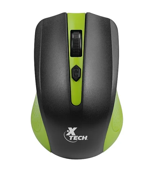Xtech - Mouse - 2,4 GHz - Inalámbrico-Verde - 1600dpi XTM - 310GN