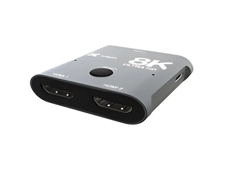 Xtech - Switch Bidireccional 8K HDMI 2 Puertos - Aleación de Aluminio XHA-440