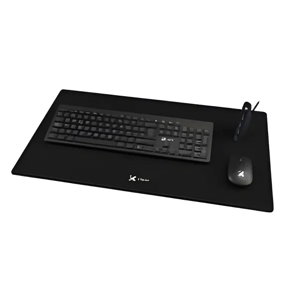 Xtech - MM Teclado wls, mouse wls, mouse pad XL y Kit Hub USB 3.0 - Español - Inalámbrico/Cableado - 2.4 GHz/USB-Negro-XTK - 320S