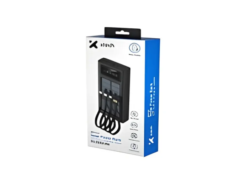 Xtech XPB-200 - Banco de energía solar - 24 pines USB-C / 4 pines USB Tipo A / 5 pines Micro-USB Tipo A - 24 pines USB-C / 4 pines USB Tipo A / 5 pines Micro-USB Tipo A - Polímero de iones de litio - Para cables de carga universales incorporados 20.000mAh