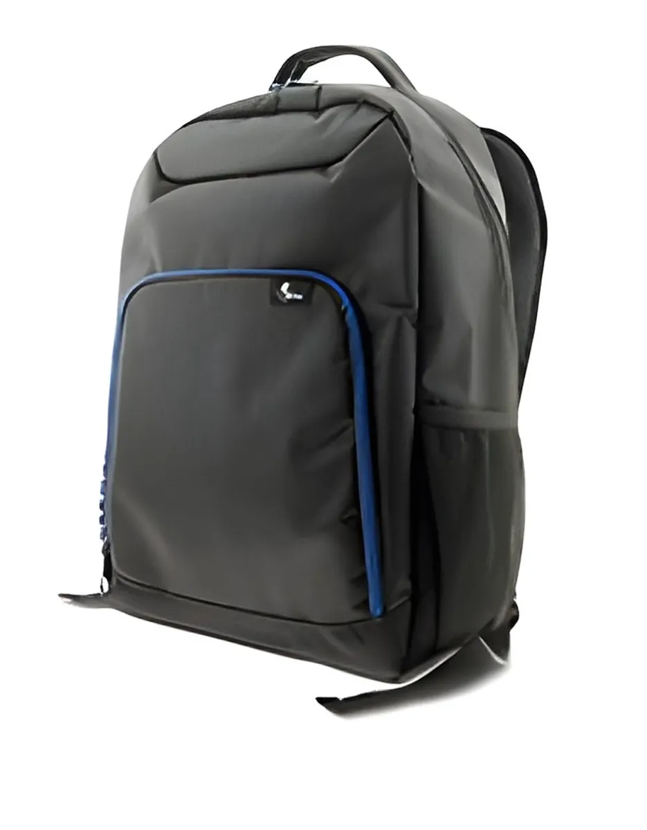 Xtech XTB-211 Mochila para laptop- 15.6" -  Poliéster -  Color Negro con detalles en azul - Bolsillo frontal para accesorios con organizador interior-Bolsillo de malla laterales