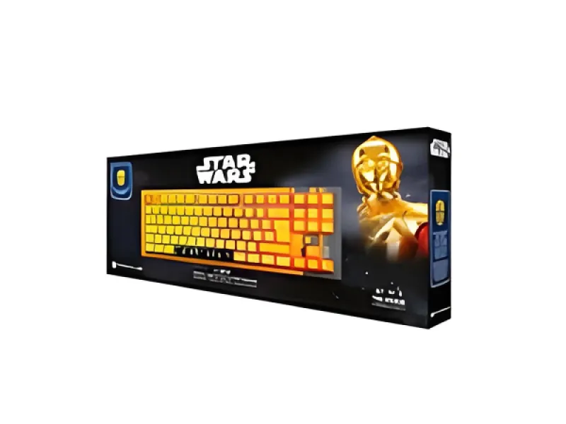 Primus Gaming - Teclado - Inalámbrico/Cableado - Español (Latinoamérica)-2.4 GHz/Bluetooth/USB 2.0-Diseño Ergonómico-Edición C3PO