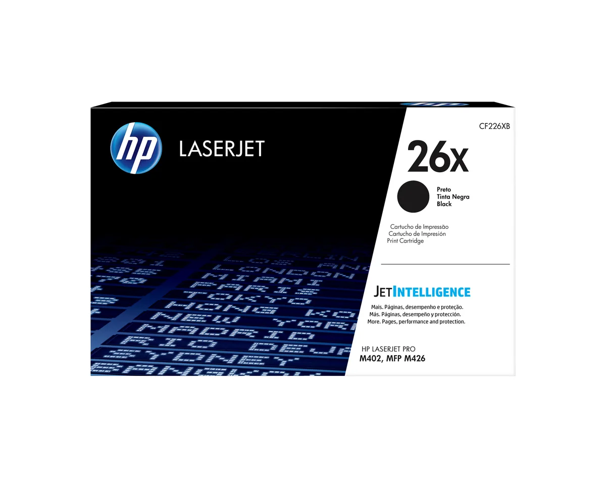 HP 26X - Alto rendimiento - negro - original-LaserJet-cartucho de tóner (CF226X)-para LaserJet Pro M402, MFP M426