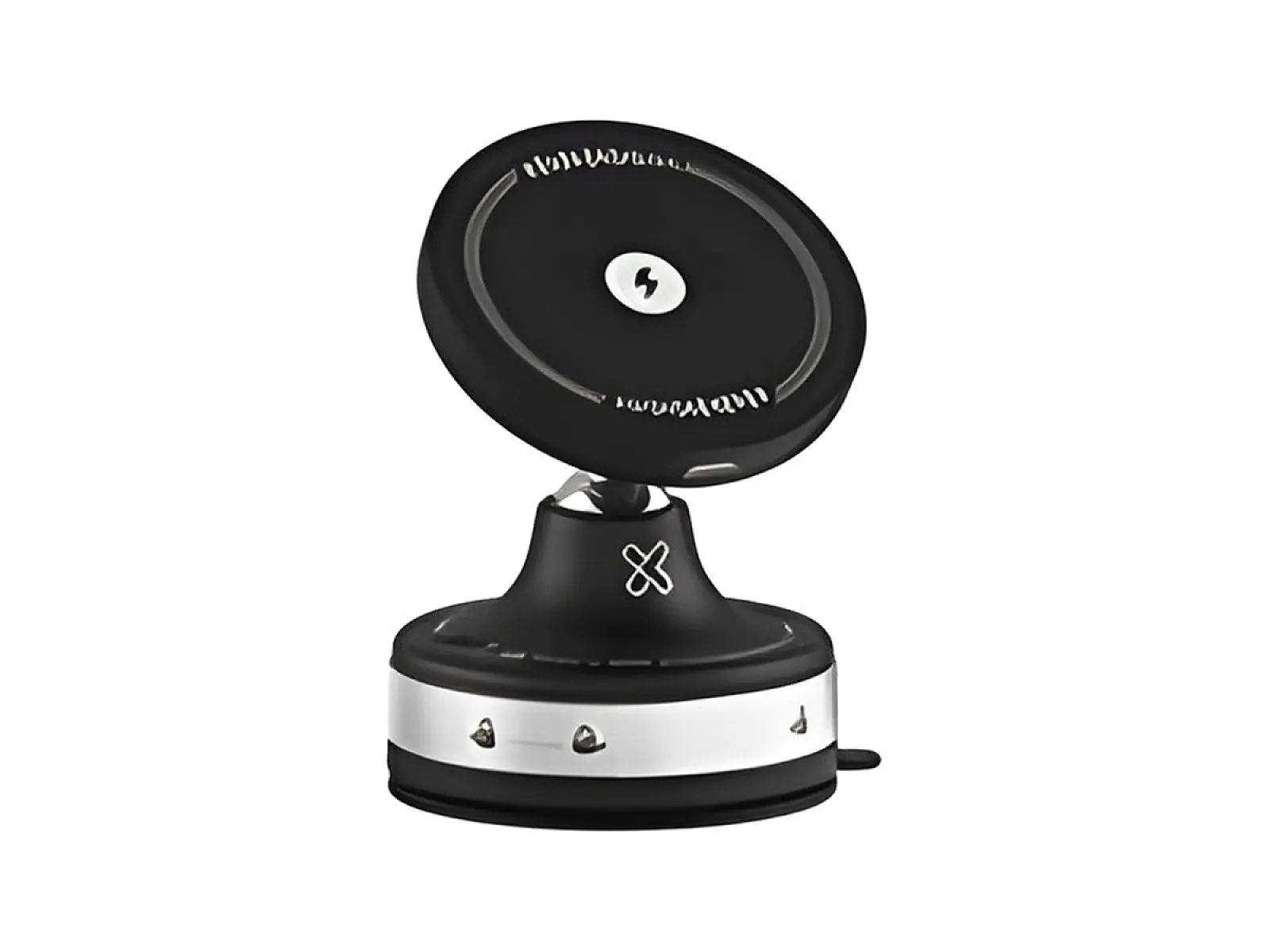 Klip Xtreme - Soporte de carga inalámbrico para coche - 15 Watt - 24 pin USB-C-Celular/Audífonos inalámbricos/Apple AirPods/Apple Watch-Inalámbrico-Para Smartphones-Articulado al vacío