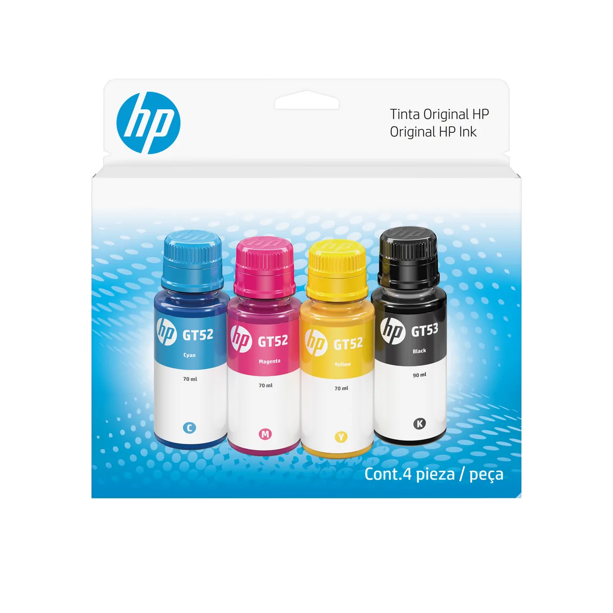 HP - Botella de tinta - Negro / Cian / Magenta / Amarillo - Combo 4PACK