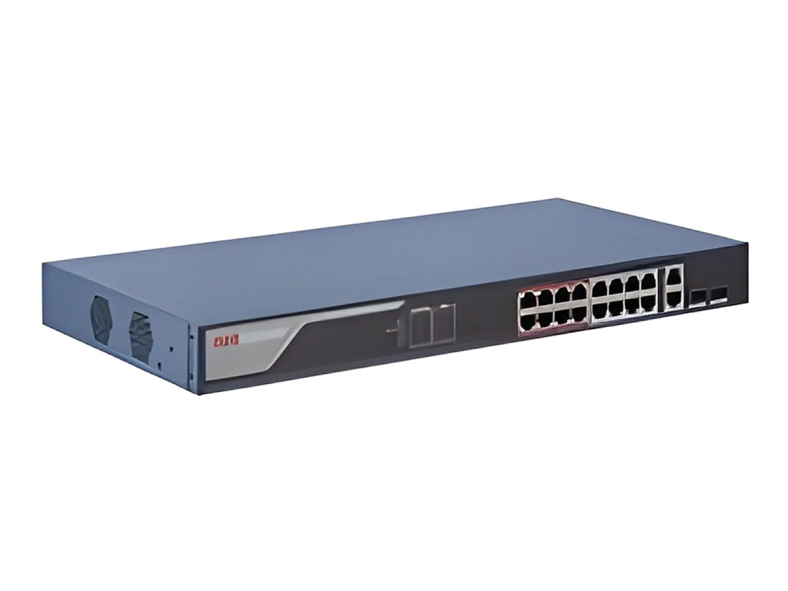 Hikvision DS-3E1318P-EI - Switch - Administrado - 16 x 10/100 (PoE+) + 2 x combo Gigabit-desk-PoE+ (230 W)