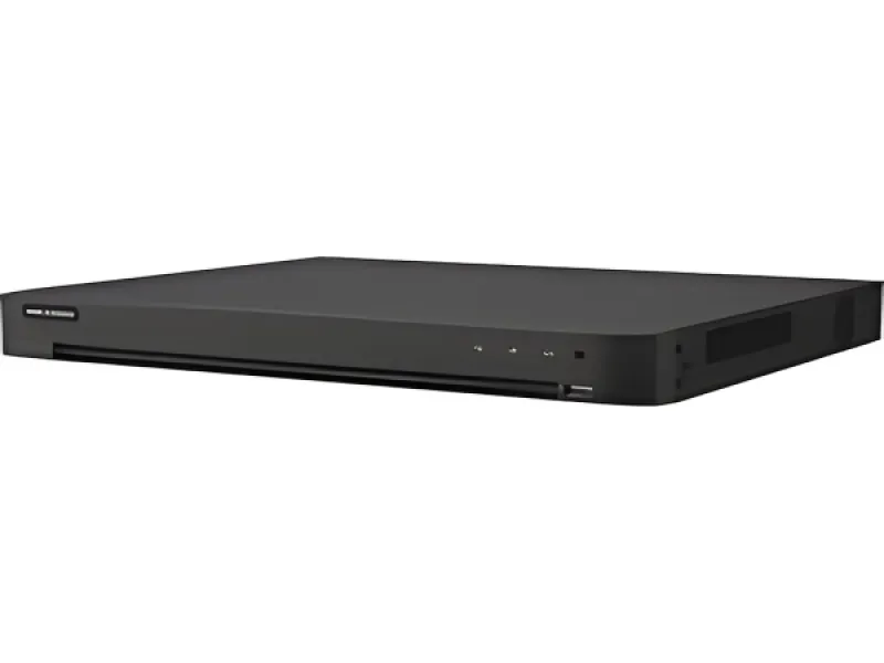 Hikvision IDS-7232HQHI-M2/XT DVR AcuSense de 32 canales 3K 1U H.265 - HDTVI/AHD/CVI/CVBS/IP - 2 discos duros SATA hasta 12TB - H.265 Pro+/H.265 Pro/H.265/H.264+/H.264-Se pueden conectar hasta 40 cámaras de red (6MP)-Soporte para tecnología de detección de