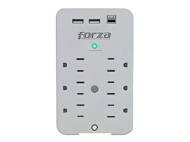 Forza FWT-631USBC - Protector contra sobretensiones (montaje en pared) - CA 125 V - 1875 vatios-conectores de salida: 6-blanco
