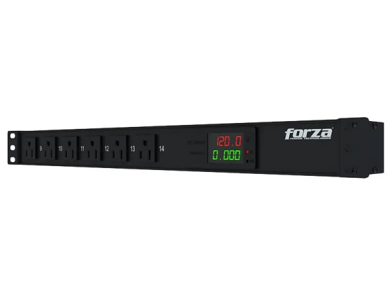 Forza - Unidad de distribución de energía - Montaje en rack - AC 100/120 V - 14 Tomas de Corriente-NEMA 5 - 15R 1U SPD Metered