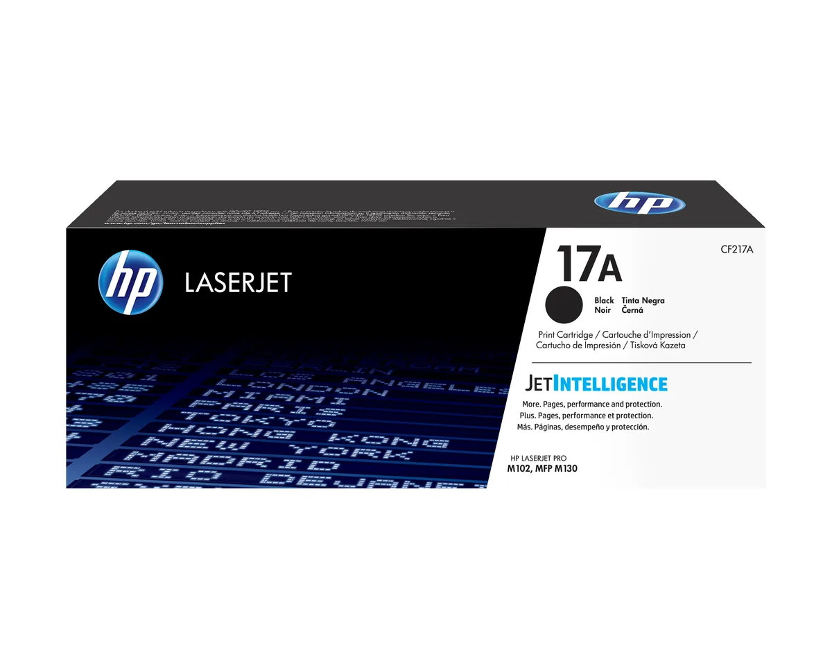 HP 17A - Negro - Original - LaserJet - Cartucho de Tóner (CF217A) - Para LaserJet Pro M102a, M102w, MFP M130a, MFP M130fn, MFP M130fw, MFP M130nw