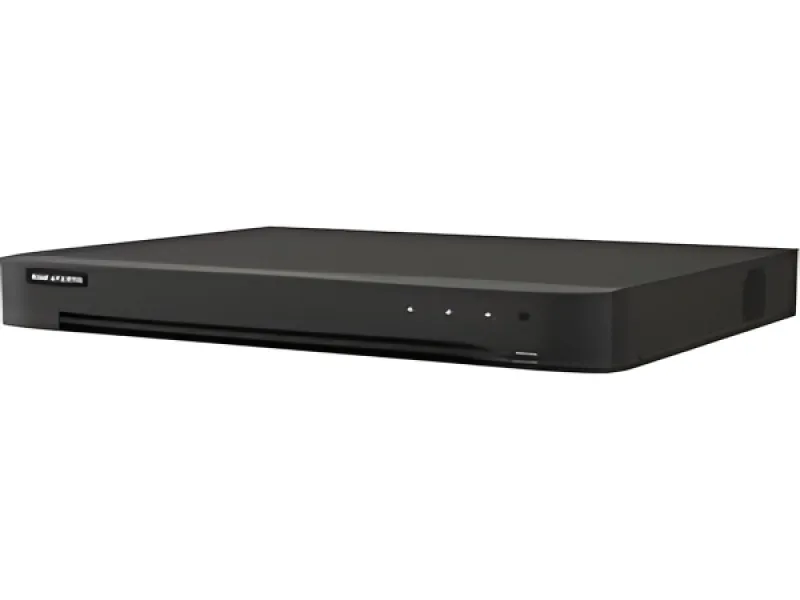 Hikvision IDS-7216HQHI-M1/XT DVR AcuSense 16 canales 1080p 1U H.265 - HDTVI/AHD/CVI/CVBS/IP - 1 disco duro SATA hasta 10TB - H.265 Pro+/H.265 Pro/H.265/H.264+/H.264-Hasta 24 cámaras de red (6MP) pueden conectarse-Soporta Tecnología de Detección de Movimie