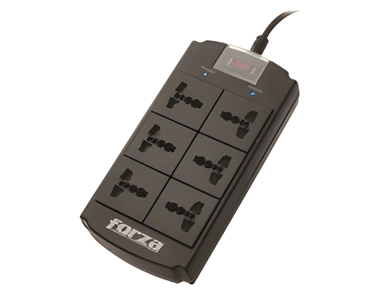 Protector contra sobretensiones universal Forza 6 salidas enchufe Nema 110/240V
