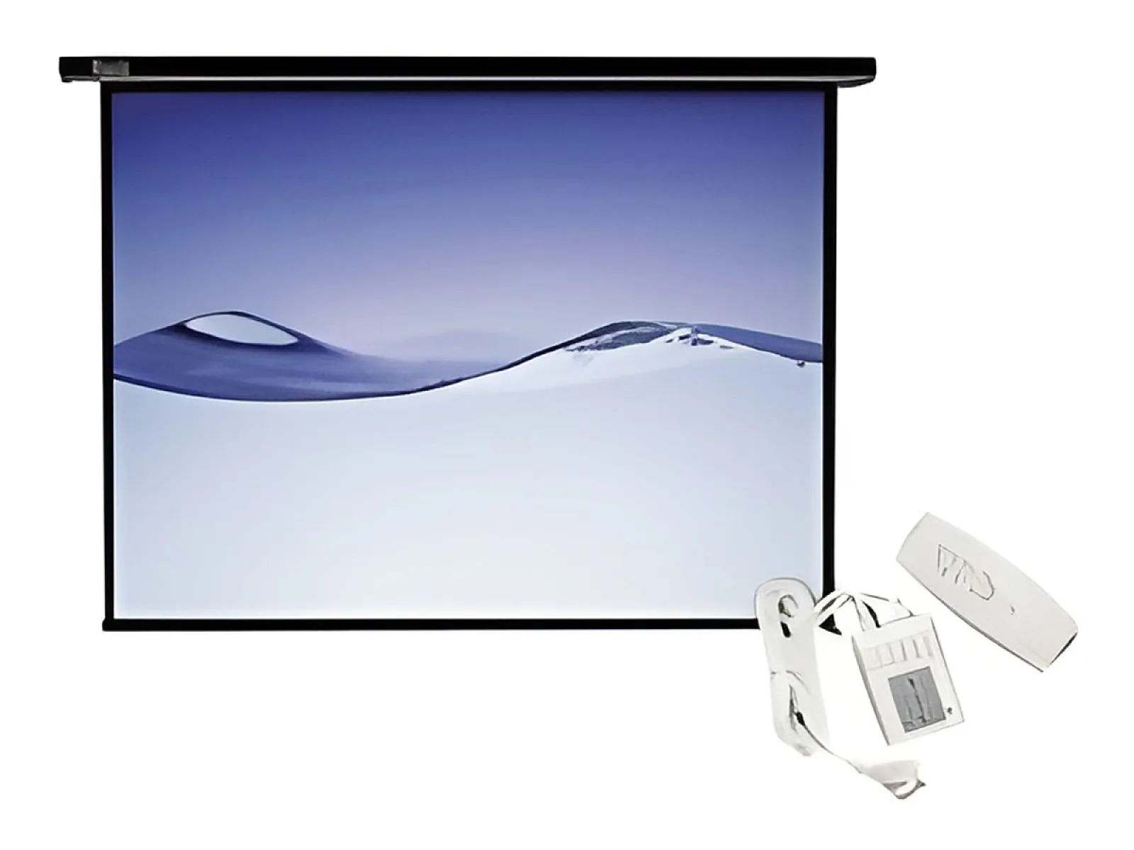 Klip Xtreme KPS-502 - Pantalla de proyección - instalable en el techo, instalable en pared - motorizado - 100" (254 cm)-4:3-Matte White-blanco