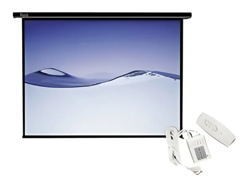 Klip Xtreme KPS-502 - Pantalla de proyección - instalable en el techo, instalable en pared - motorizado - 100" (254 cm)-4:3-Matte White-blanco