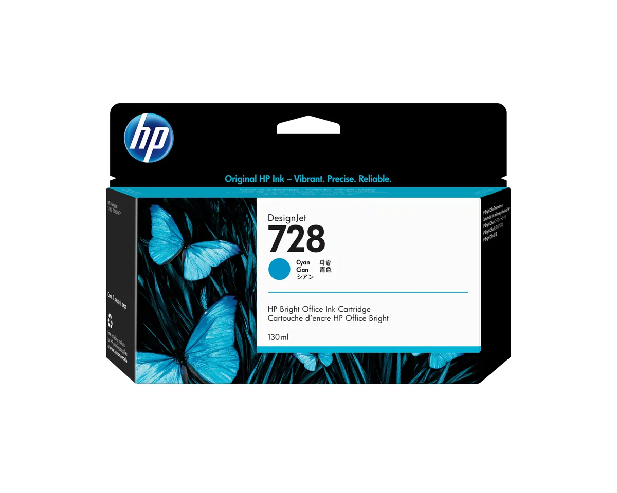 HP 728 - 130 ml - tinta cian - cartucho de tinta original DesignJet para DesignJet T730, T830