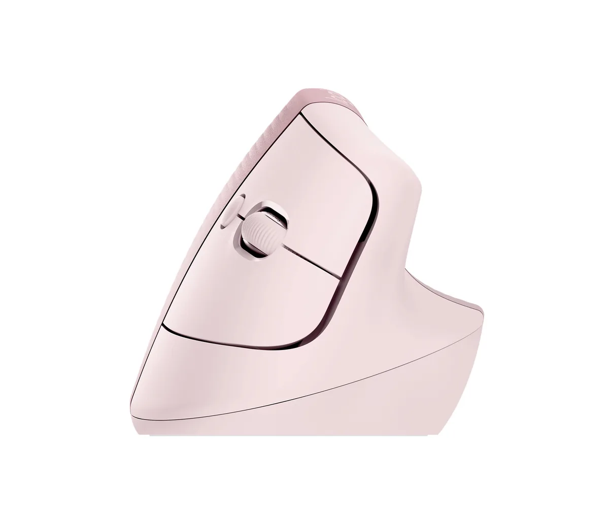 Logitech Lift Vertical Ergonomic Mouse - Mouse vertical - ergonómico - 6 botones-inalámbrico - 2.4 GHz, Bluetooth-receptor de USB Logitech Logi Bolt-rosa