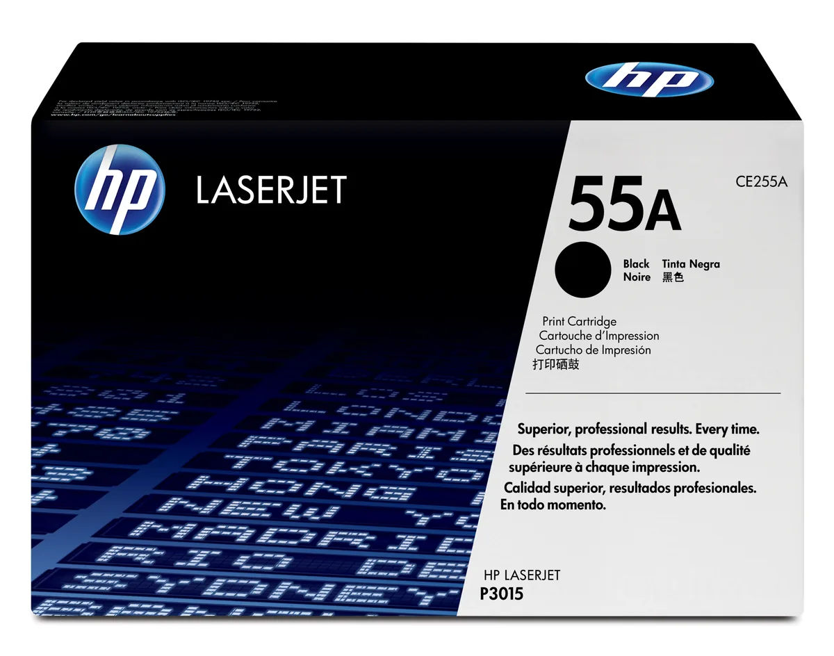 HP 55A - Negro - original - Cartucho de tóner LaserJet (CE255A) - para LaserJet Enterprise MFP M525; Impresora multifunción LaserJet Enterprise Flow M525; Impresora multifunción administrada LaserJet M525