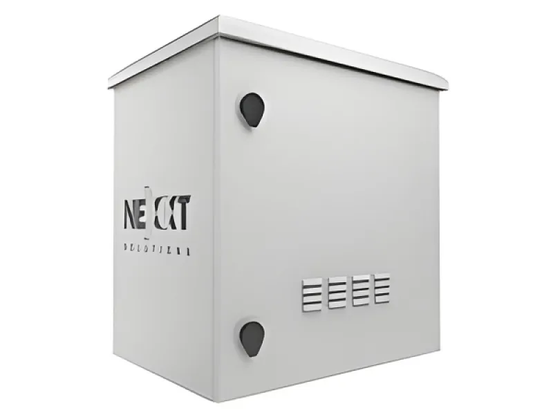 Nexxt Solutions Infrastructure - Gabinete para montaje en poste para exteriores - Acero SPCC - Revestimiento en polvo gris claro - Incluye acc montaj barra tierr