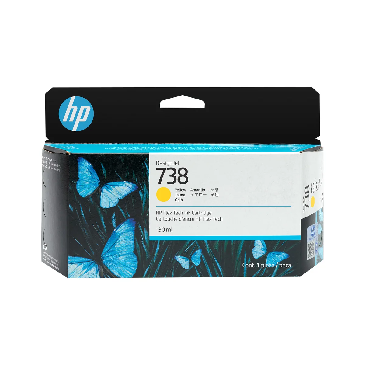 HP - 738 - Cartucho de tinta - Amarillo - 130 ml