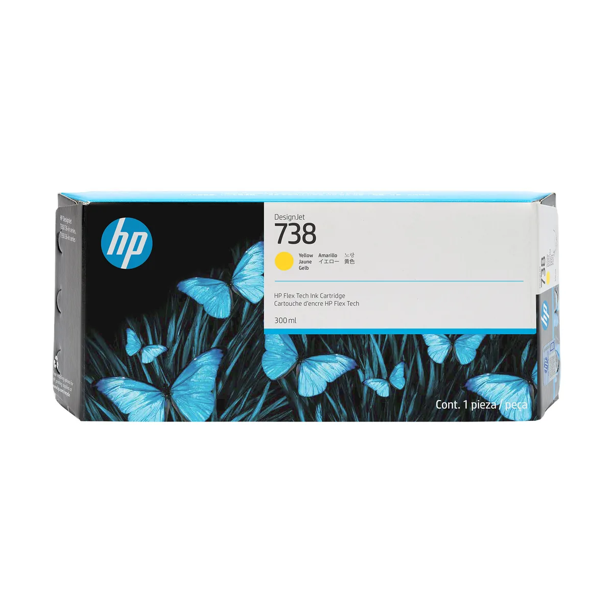 HP - 738 - Cartucho de tinta - Amarillo - 300 ml