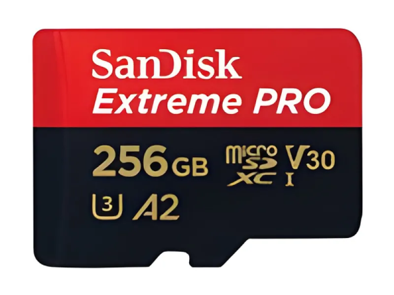 SanDisk Extreme Pro - Tarjeta de memoria flash (adaptador microSDXC a SD Incluido) - 256 GB - A2 / Video Class V30 / UHS-I U3 / Class10-microSDXC UHS-I
