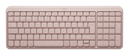 Logitech-K250 Teclado Inalámbrico Bluetooth Compacto - Español - Rosa