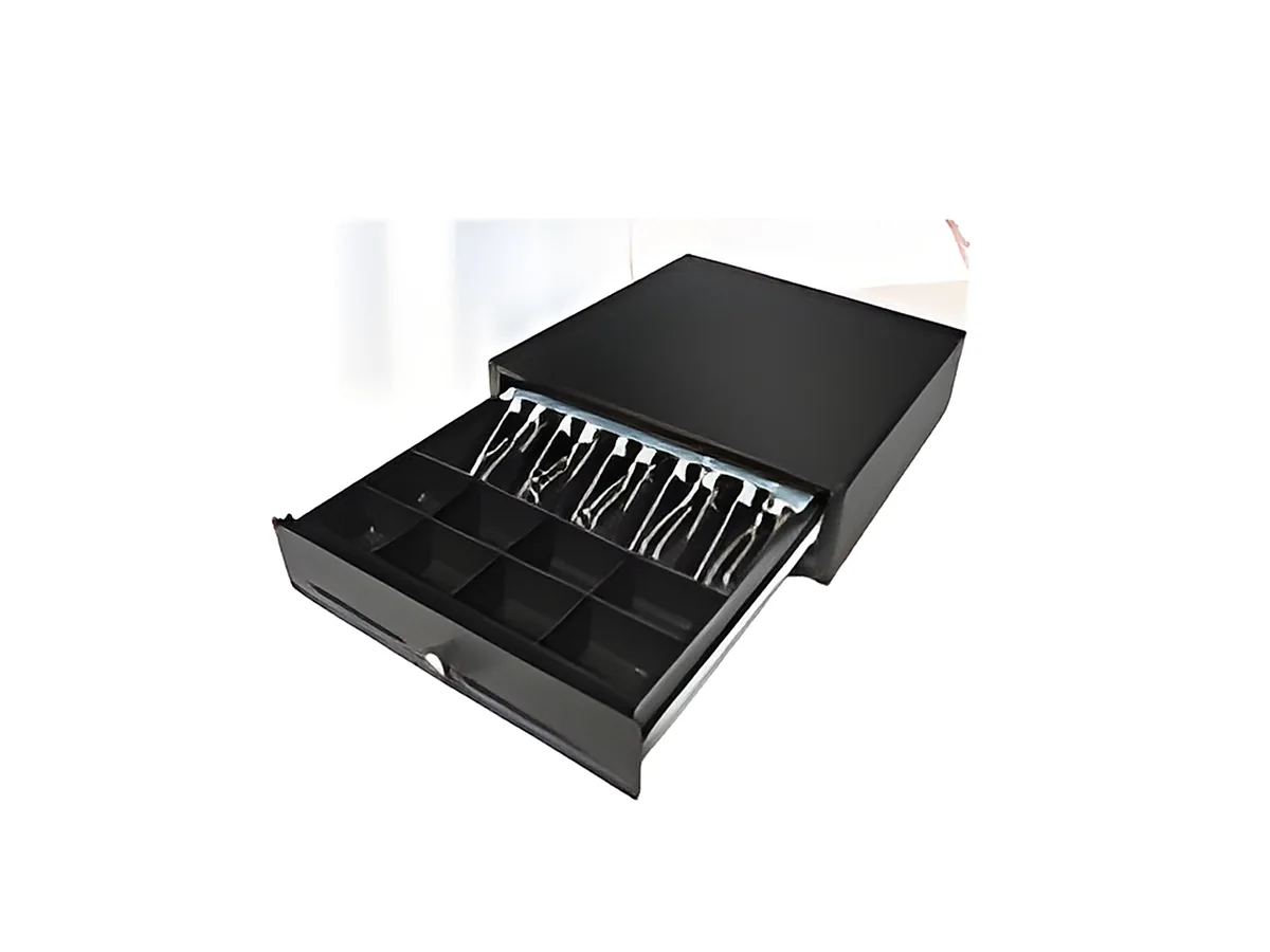 Custom America 20x20x6 Value Blk Cash Drawer 5B/8C RJ12 Guerra de 1 año