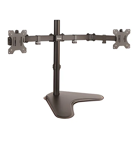 Klip Xtreme KPM-311 - Base - para 2 pantallas LCD - plástico, acero de alta calidad-negro-tamaño de pantalla: 13"-32"-soporte para escritorio