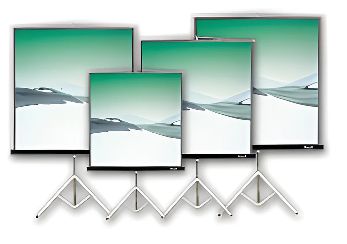 Klip Xtreme KPS-102B - Pantalla de proyección con trípode - 86 pulgada ( 218 cm ) - 4:3-Matte White-negro