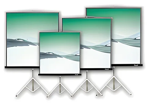 Klip Xtreme KPS-102B - Pantalla de proyección con trípode - 86 pulgada ( 218 cm ) - 4:3-Matte White-negro
