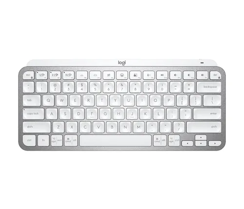 Logitech MX Keys Mini - Teclado - Inalámbrico - Español-USB / Bluetooth 5.0 / Bluetooth-Ergonomic Design-Gris pálido
