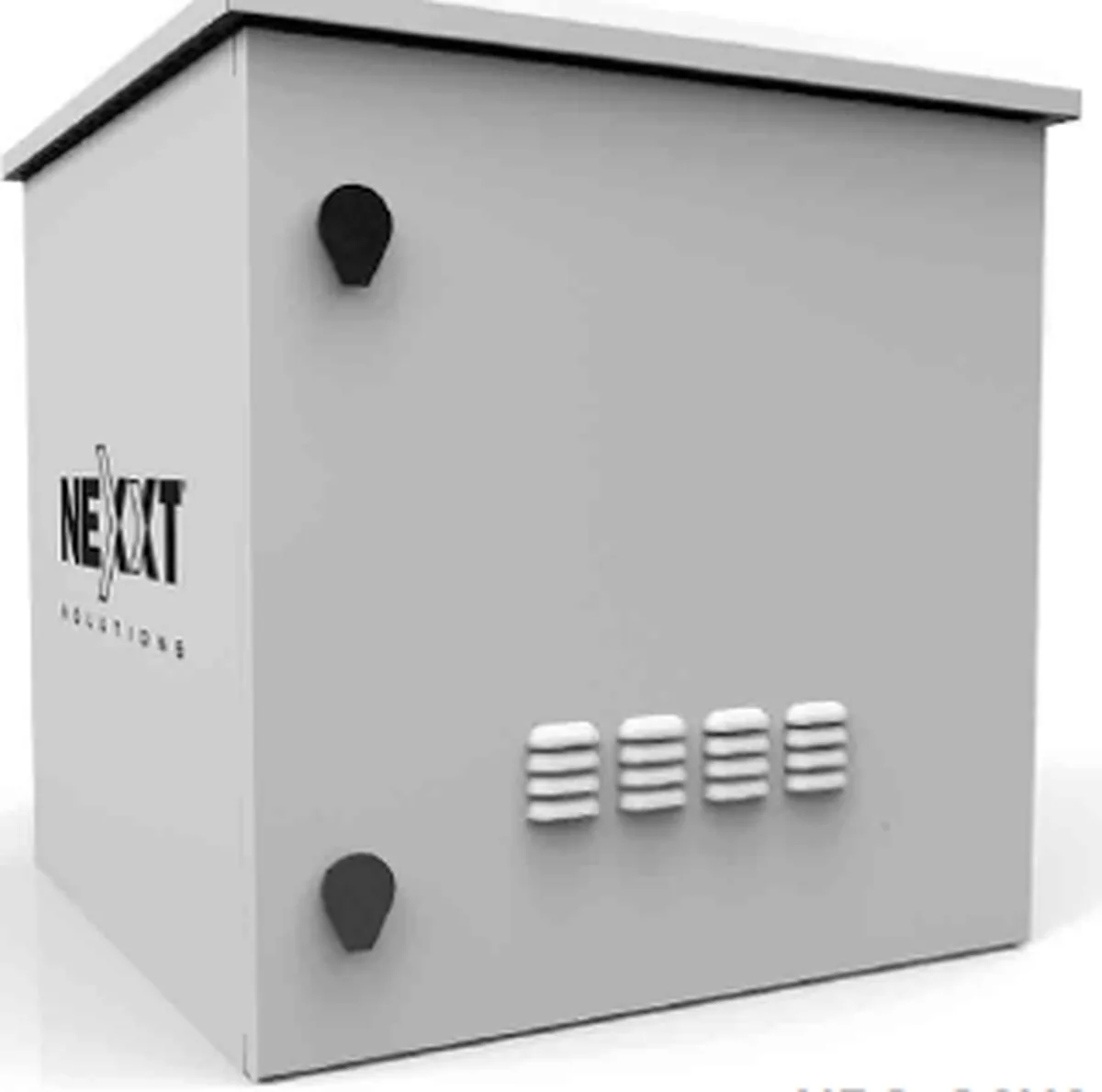 Nexxt Solutions Infrastructure - Gabinete para montaje en poste para exteriores - Acero SPCC - Revestimiento en polvo gris claro - Incluye acc mont barra tierra