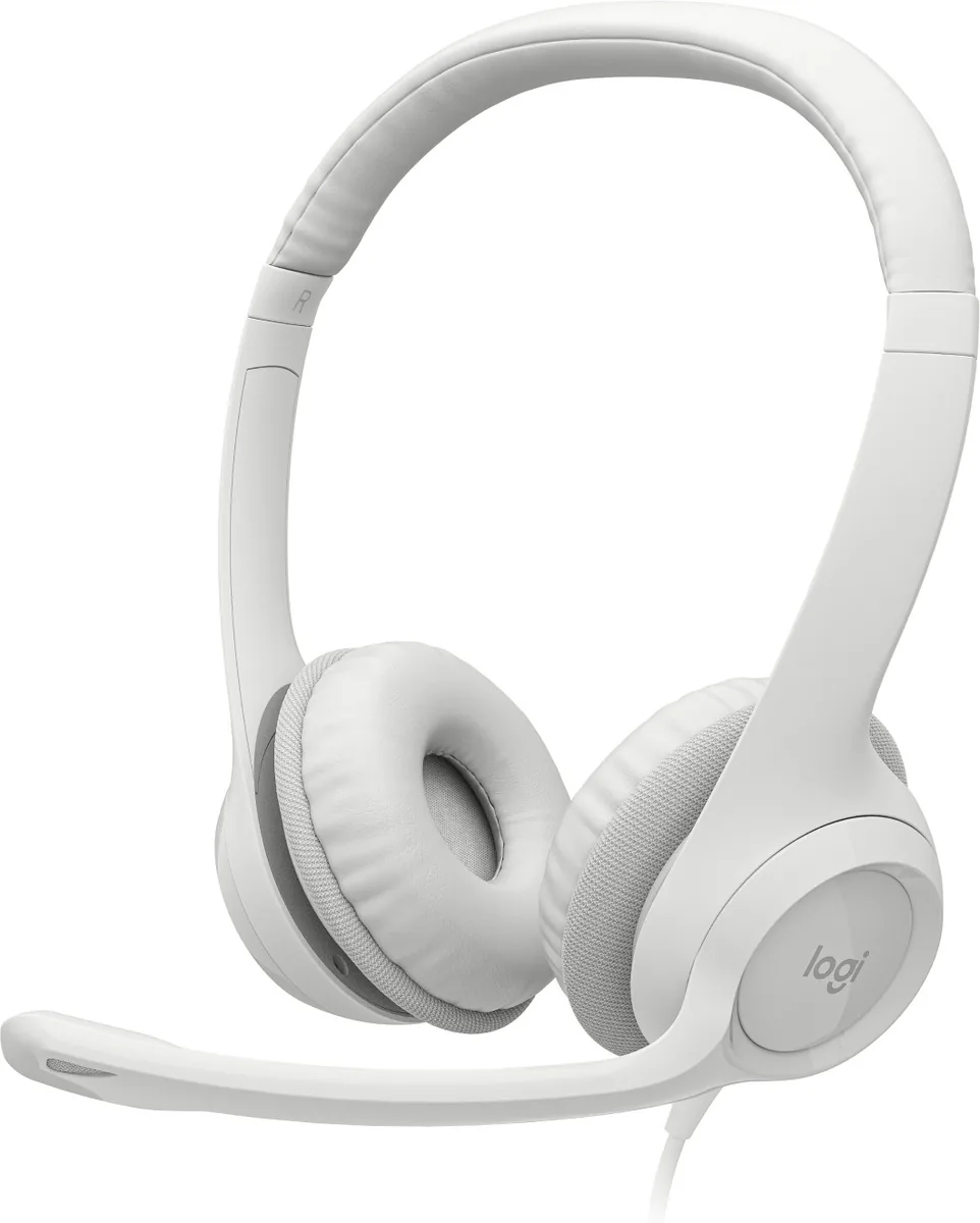 Logitech H390 Wired Headset for PC/Laptop, Off-white - Audífono - en oreja - cableado-USB-A-blanco hueso