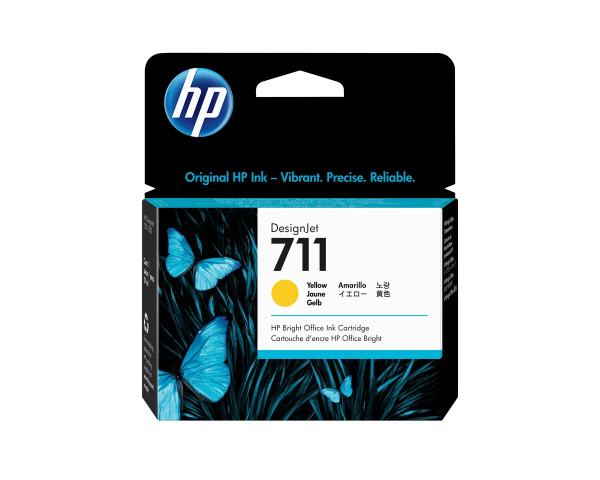 HP 711 - 29 ml - amarillo - original-DesignJet-cartucho de tinta-para DesignJet T100, T120, T120 ePrinter, T125, T130, T520, T520 ePrinter, T525, T530