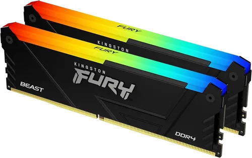 Kingston FURY Beast RGB - DDR4 - módulo - 8 GB-DIMM de 288 contactos - 3200 MT/s / PC4 - 25600-CL16 - 1.35 V-sin búfer-no ECC-negro