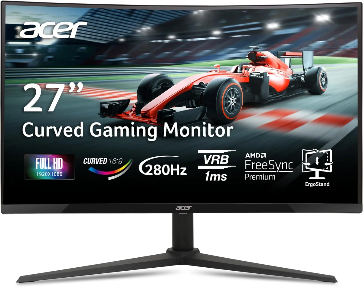 Acer - Monitor LCD con retroiluminación LED - 27" - FHD Curvo 144Hz HDMI+DP
