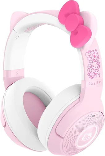 Razer Kraken Kitty V2 Pro - Audífono - tamaño completo - cableado-USB-aislamiento de ruido-negro