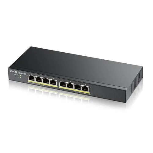 ZyXEL - Switch - 8 - Fanless 8 puertos GbE PoE+ L2 Web