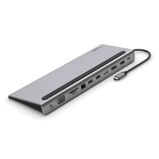 Belkin CONNECT 11-en-1 - Soporte multipuerto - USB-C - VGA, HDMI, DP - 1GbE